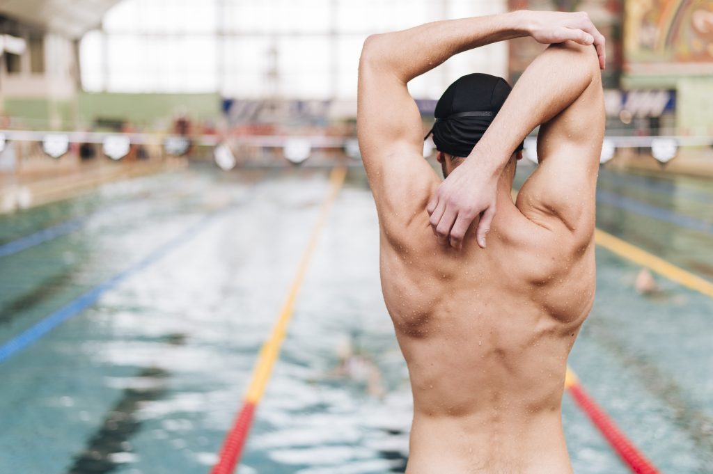 man swimming